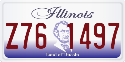 IL license plate Z761497
