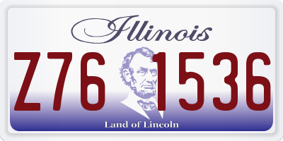 IL license plate Z761536
