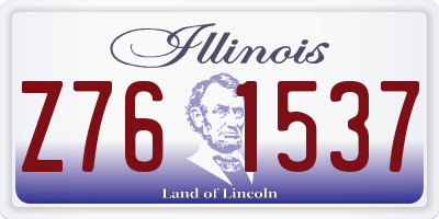 IL license plate Z761537