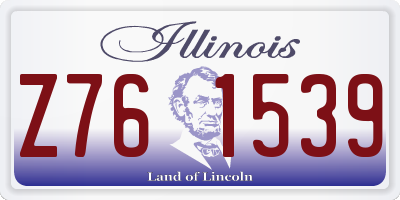 IL license plate Z761539
