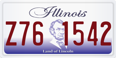 IL license plate Z761542