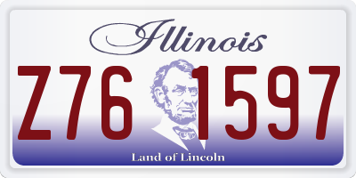 IL license plate Z761597