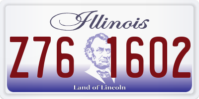 IL license plate Z761602