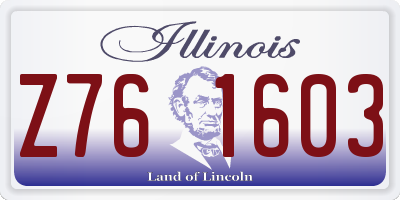 IL license plate Z761603