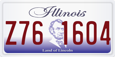 IL license plate Z761604