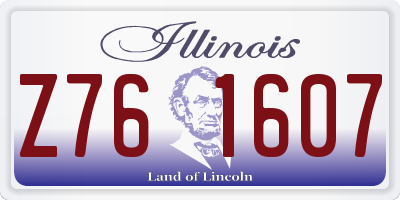 IL license plate Z761607