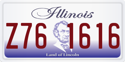 IL license plate Z761616