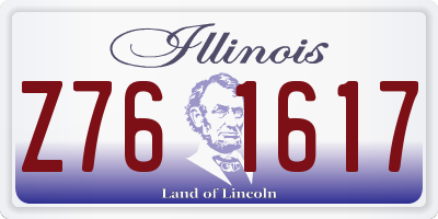 IL license plate Z761617