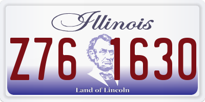 IL license plate Z761630