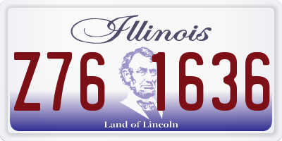 IL license plate Z761636