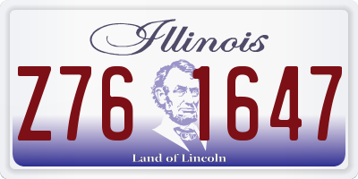 IL license plate Z761647