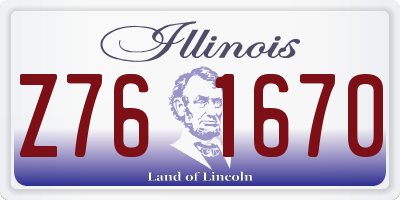 IL license plate Z761670