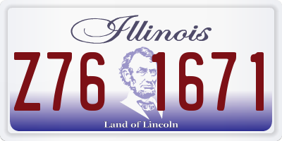 IL license plate Z761671