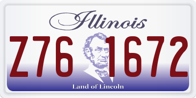 IL license plate Z761672