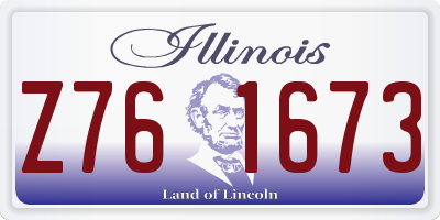 IL license plate Z761673