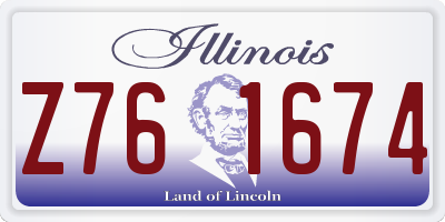IL license plate Z761674