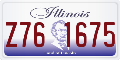 IL license plate Z761675