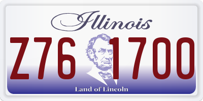IL license plate Z761700
