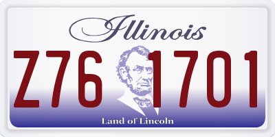 IL license plate Z761701