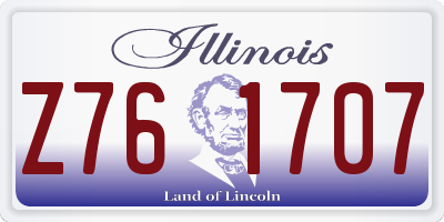 IL license plate Z761707