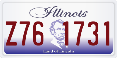 IL license plate Z761731