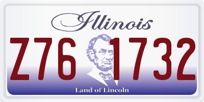 IL license plate Z761732