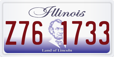IL license plate Z761733