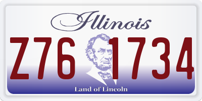 IL license plate Z761734
