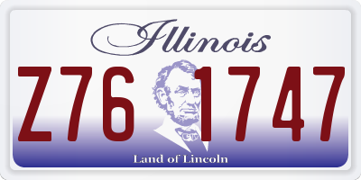 IL license plate Z761747