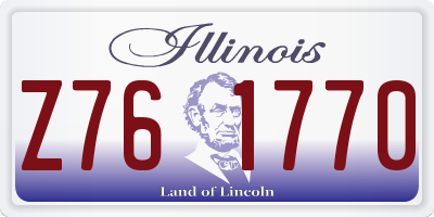IL license plate Z761770