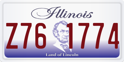 IL license plate Z761774