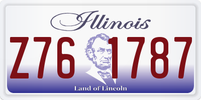 IL license plate Z761787