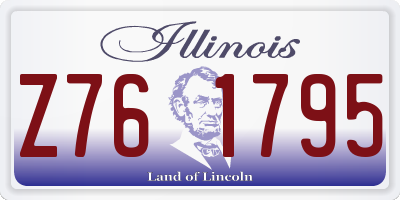 IL license plate Z761795