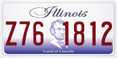 IL license plate Z761812