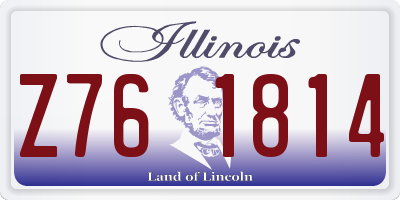 IL license plate Z761814
