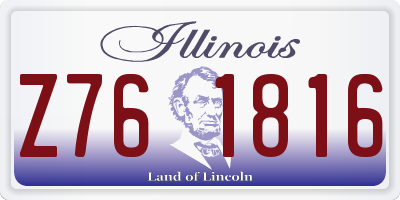 IL license plate Z761816