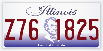 IL license plate Z761825