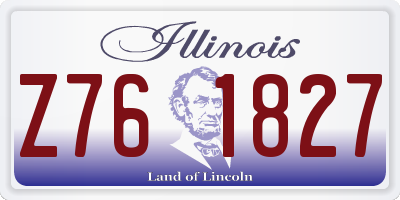 IL license plate Z761827