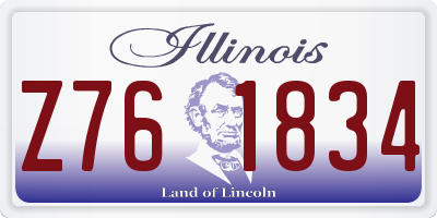 IL license plate Z761834