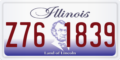 IL license plate Z761839