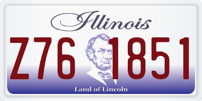 IL license plate Z761851