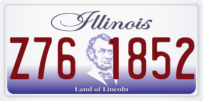 IL license plate Z761852
