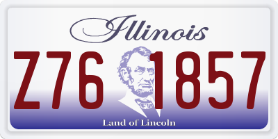 IL license plate Z761857