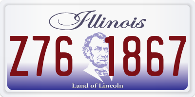 IL license plate Z761867