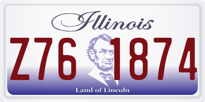 IL license plate Z761874