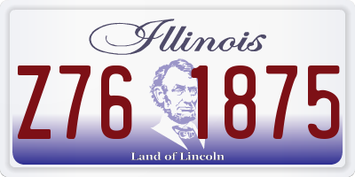 IL license plate Z761875