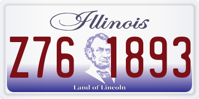 IL license plate Z761893