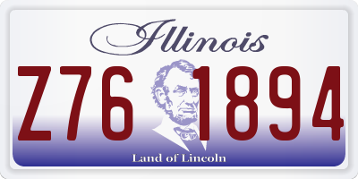 IL license plate Z761894