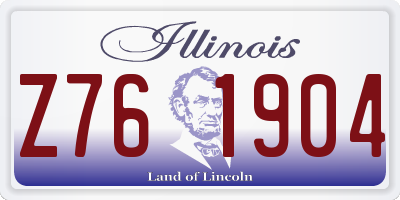 IL license plate Z761904