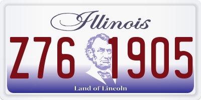 IL license plate Z761905